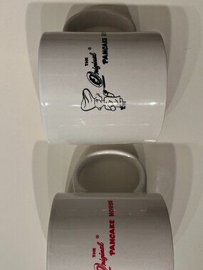 The Original Pancake House Coffee Mugs - Set of 2 (Red & Black Logo)